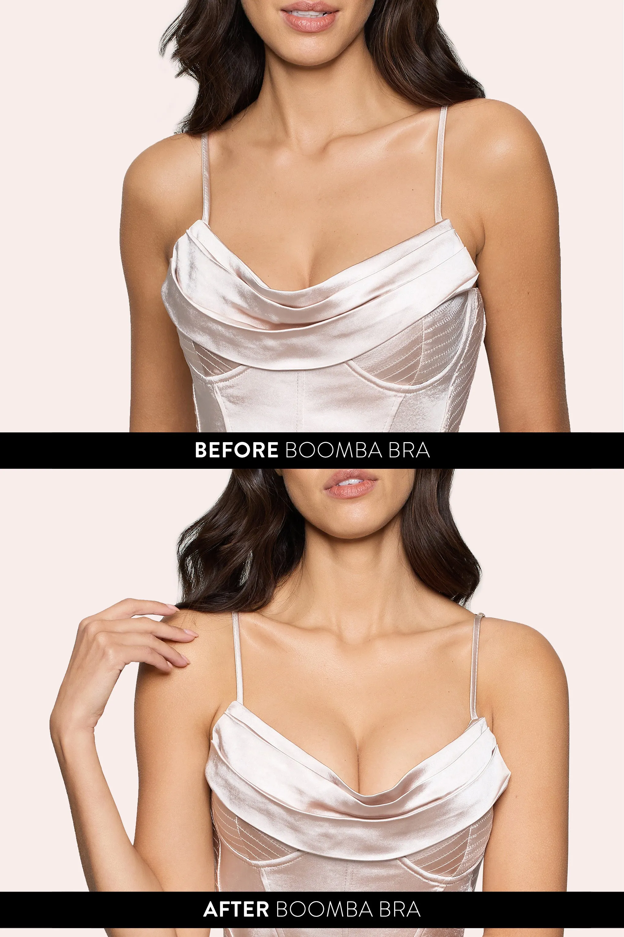 Magic Sticky Bra | Boomba Caramel Padded Sticky Bra sold by Club L London product image thumbnail 2