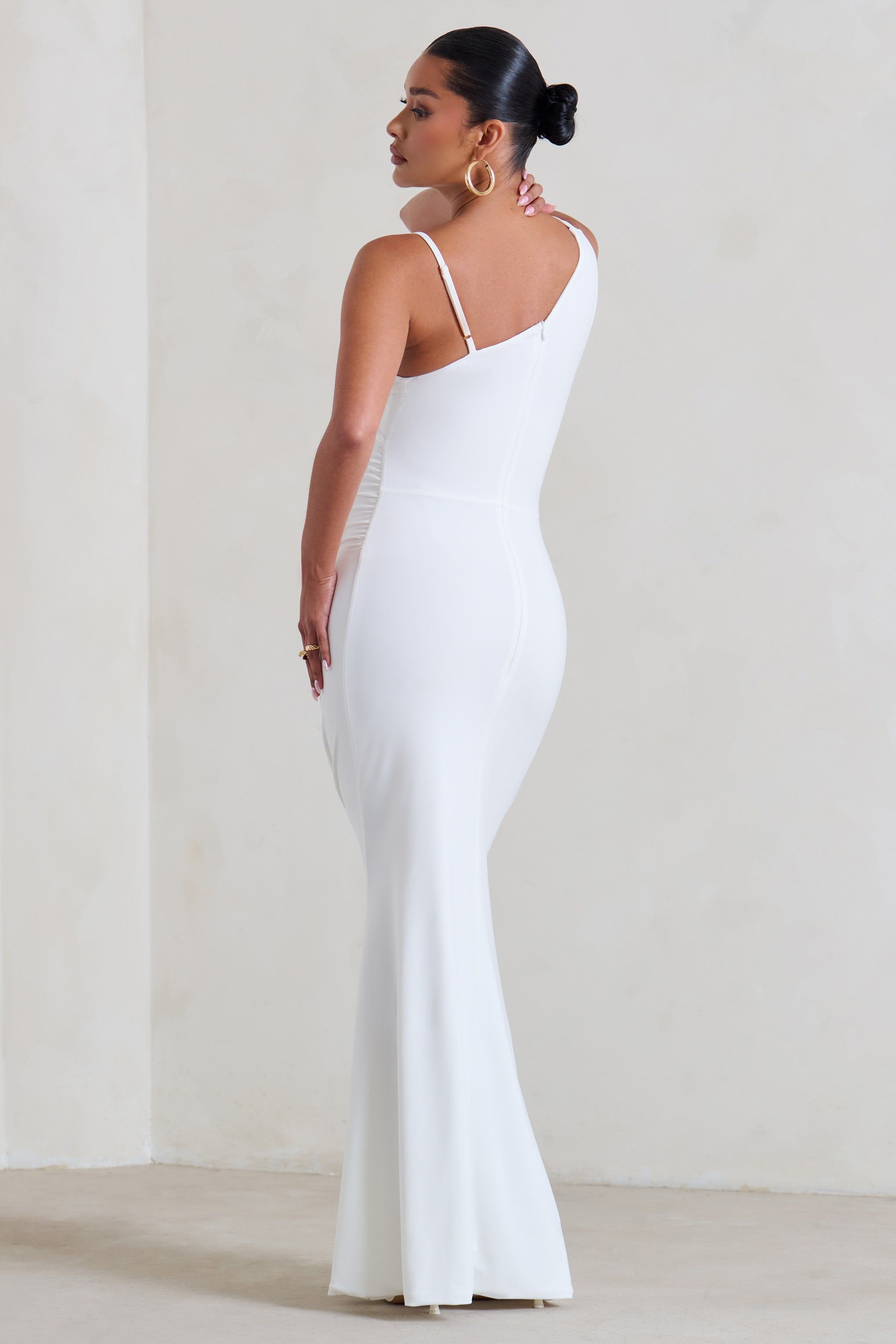 Phantasy | White Maternity Cowl Neck Maxi Dress sold by Club L London product image thumbnail 2