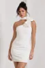 The Party |  White Mini Dress With Ruffled Choker sold by Club L London