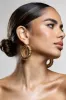 Dover | Gold Chunky Ribbed Hoop Earrings sold by Club L London
