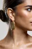 Dover | Gold Chunky Ribbed Hoop Earrings sold by Club L London