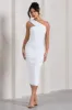 Contour | White One Shoulder Bodycon Midi Dress sold by Club L London