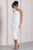 Contour | White One Shoulder Bodycon Midi Dress sold by Club L London