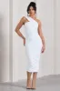 Contour | White One Shoulder Bodycon Midi Dress sold by Club L London