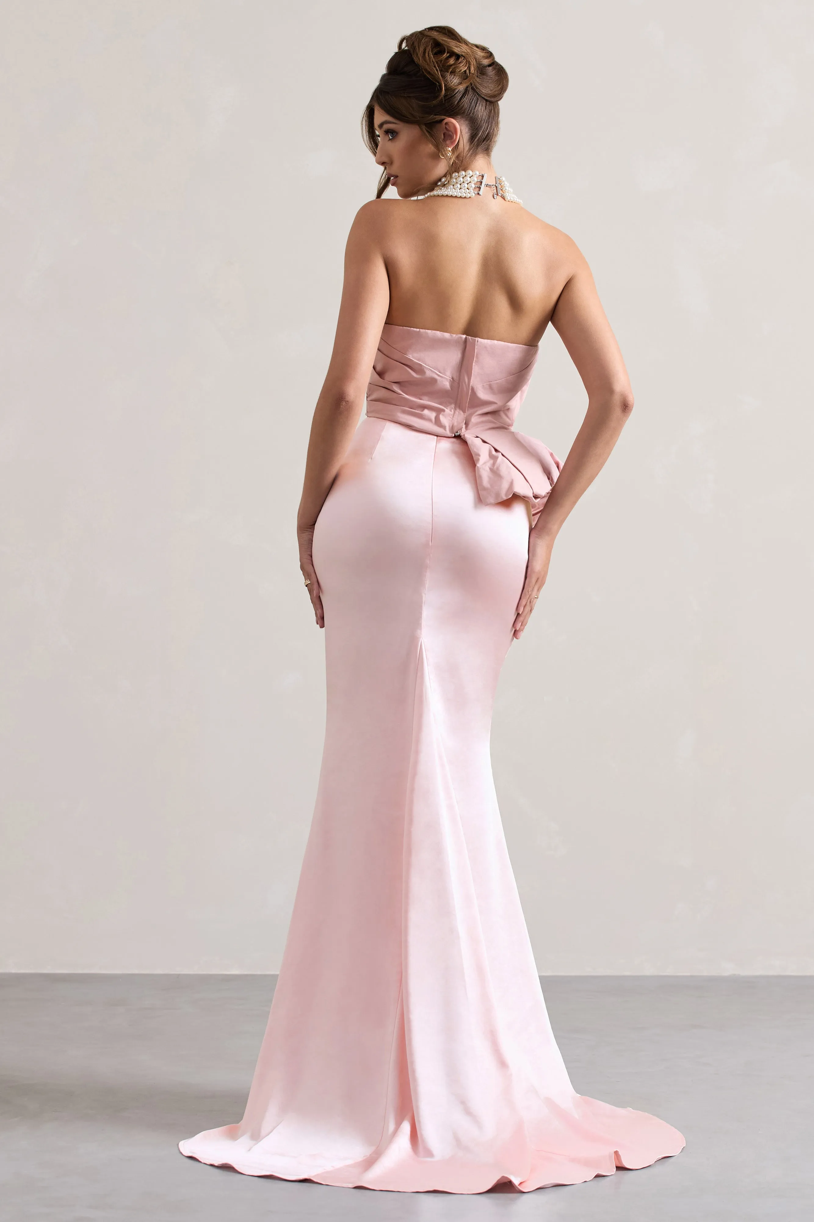 Couture | Pink Satin Maxi Skirt sold by Club L London product image thumbnail 2