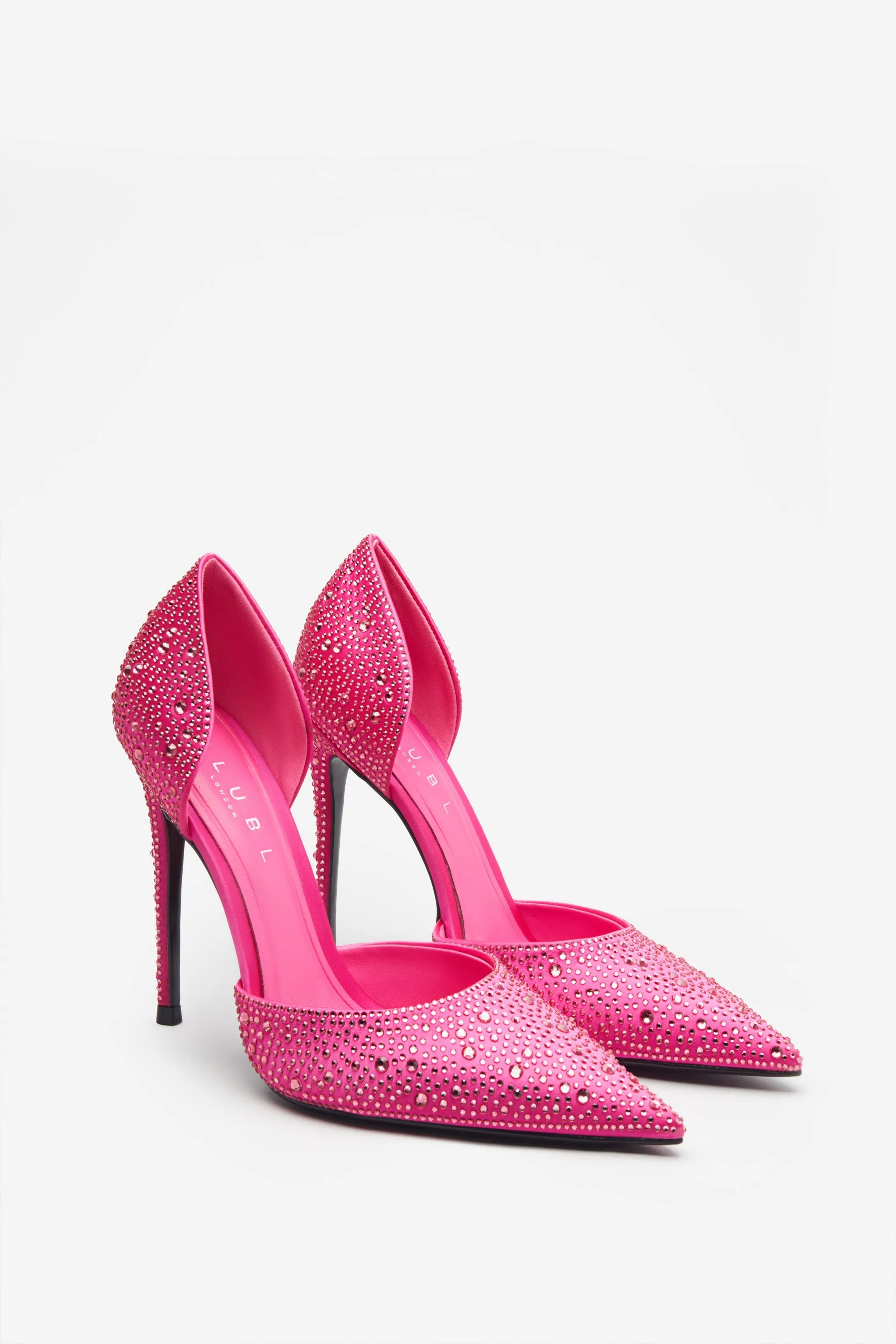 Catcher | Pink Diamante Pointed Court Heels sold by Club L London product image thumbnail 2