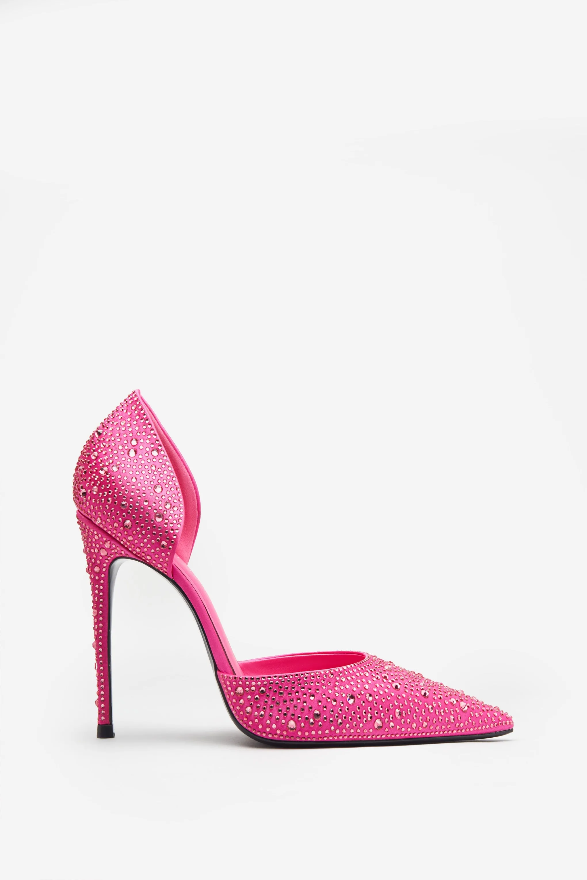 Catcher | Pink Diamante Pointed Court Heels sold by Club L London