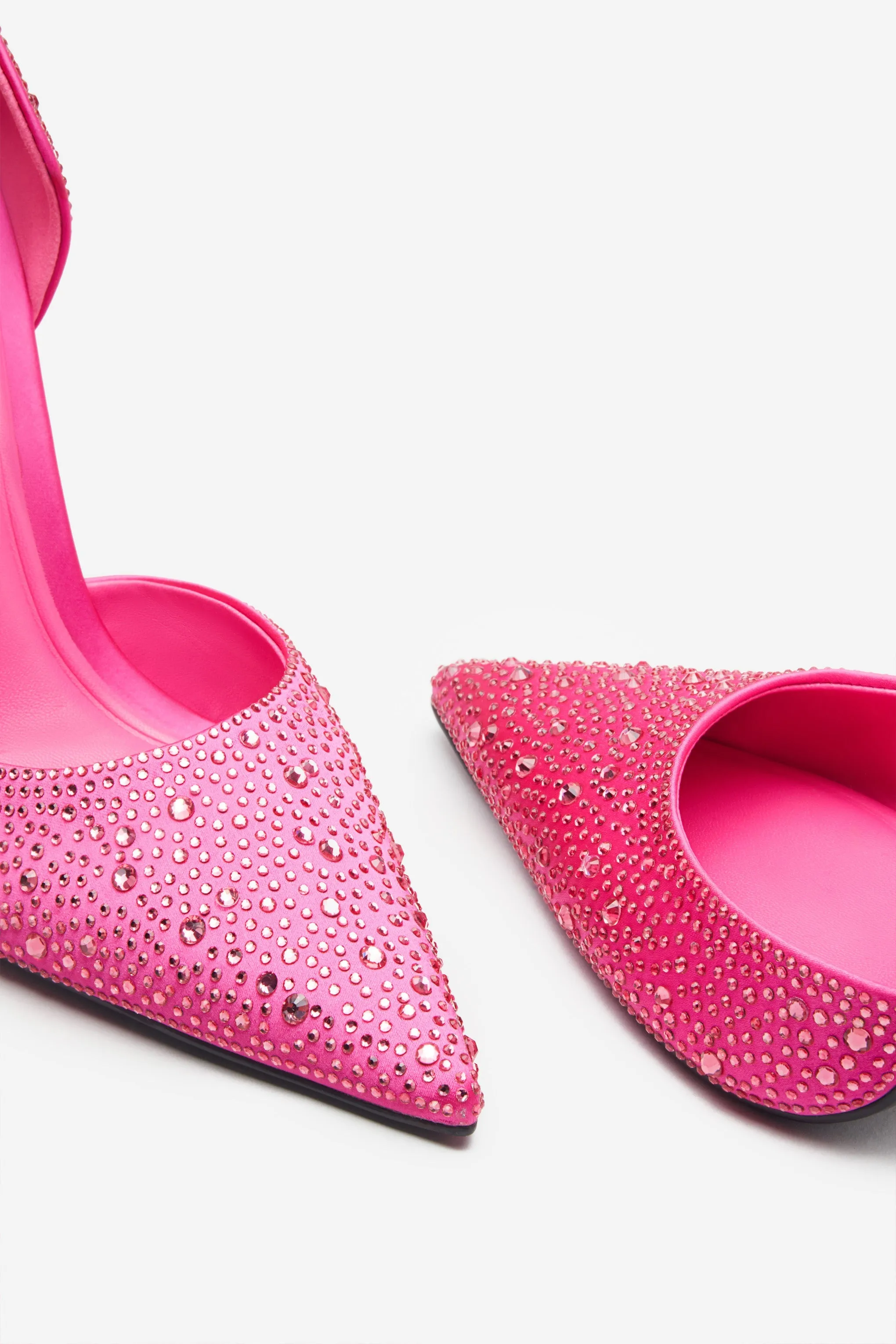 Catcher | Pink Diamante Pointed Court Heels sold by Club L London product image thumbnail 4