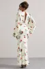 Wild Rose | Rose Print Satin Puff-Sleeve Cut-Out Maxi Dress sold by Club L London