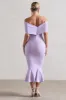 Lydia | Pastel Lilac Bardot Bow Detail Midi Dress sold by Club L London