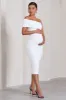 Remember Me | White Maternity One Shoulder Midi Dress sold by Club L London