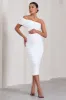 Remember Me | White Maternity One Shoulder Midi Dress sold by Club L London