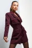 Genesis | Plum Belted Utility Blazer Dress sold by Club L London