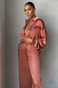 No Limits | Coral Satin Wide Leg Trousers sold by Club L London