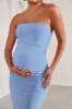 Juniper | Powder Blue Strapless Maternity Maxi Dress sold by Club L London