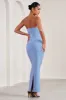 Juniper | Powder Blue Strapless Maternity Maxi Dress sold by Club L London