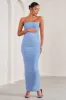 Juniper | Powder Blue Strapless Maternity Maxi Dress sold by Club L London