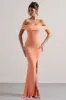 Law of Attraction | Coral Bardot Draped Split Maxi Dress sold by Club L London