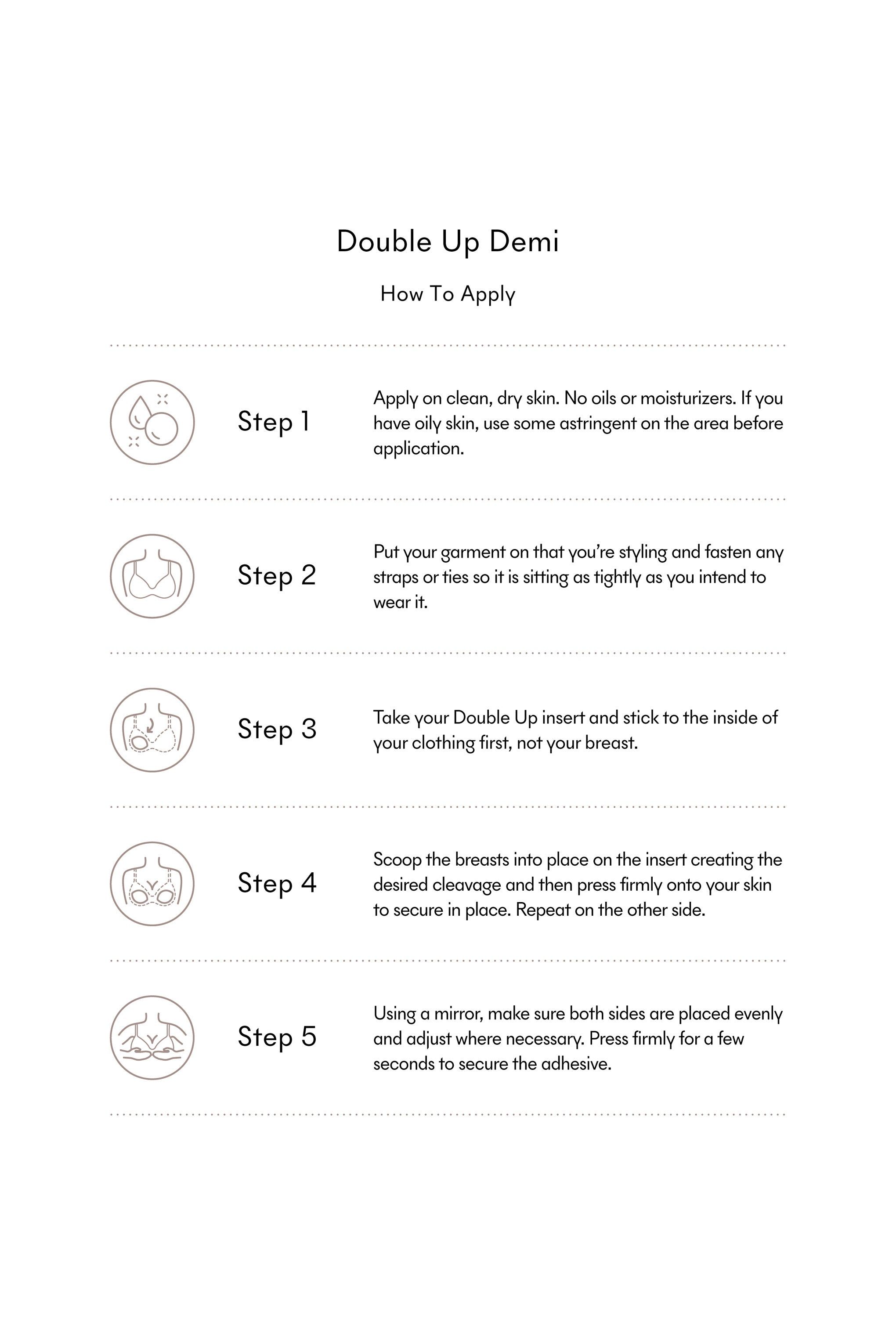 Double Up | NOOD Adhesive Demi Push-Up Pads No.5 sold by Club L London product image thumbnail 5