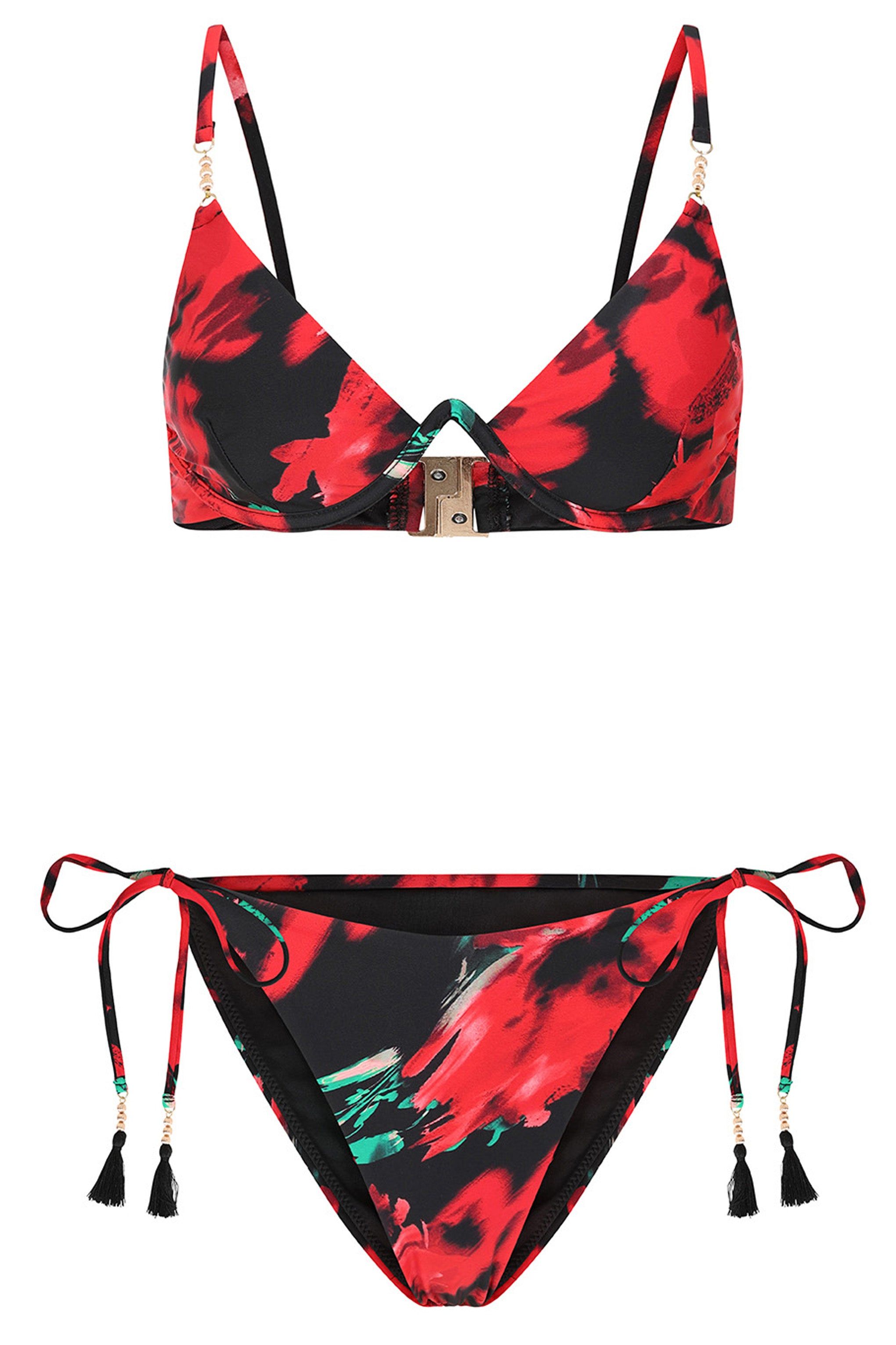 Sway | Multi Print Beaded Bikini Top sold by Club L London product image thumbnail 8