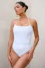 After Sun | White Corset Halter Swimsuit sold by Club L London
