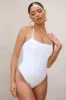 After Sun | White Corset Halter Swimsuit sold by Club L London
