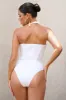 After Sun | White Corset Halter Swimsuit sold by Club L London