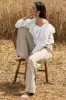 Hastings | Stone High-Waist Wide-Leg Trousers sold by Club L London