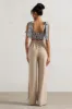 Hastings | Stone High-Waist Wide-Leg Trousers sold by Club L London
