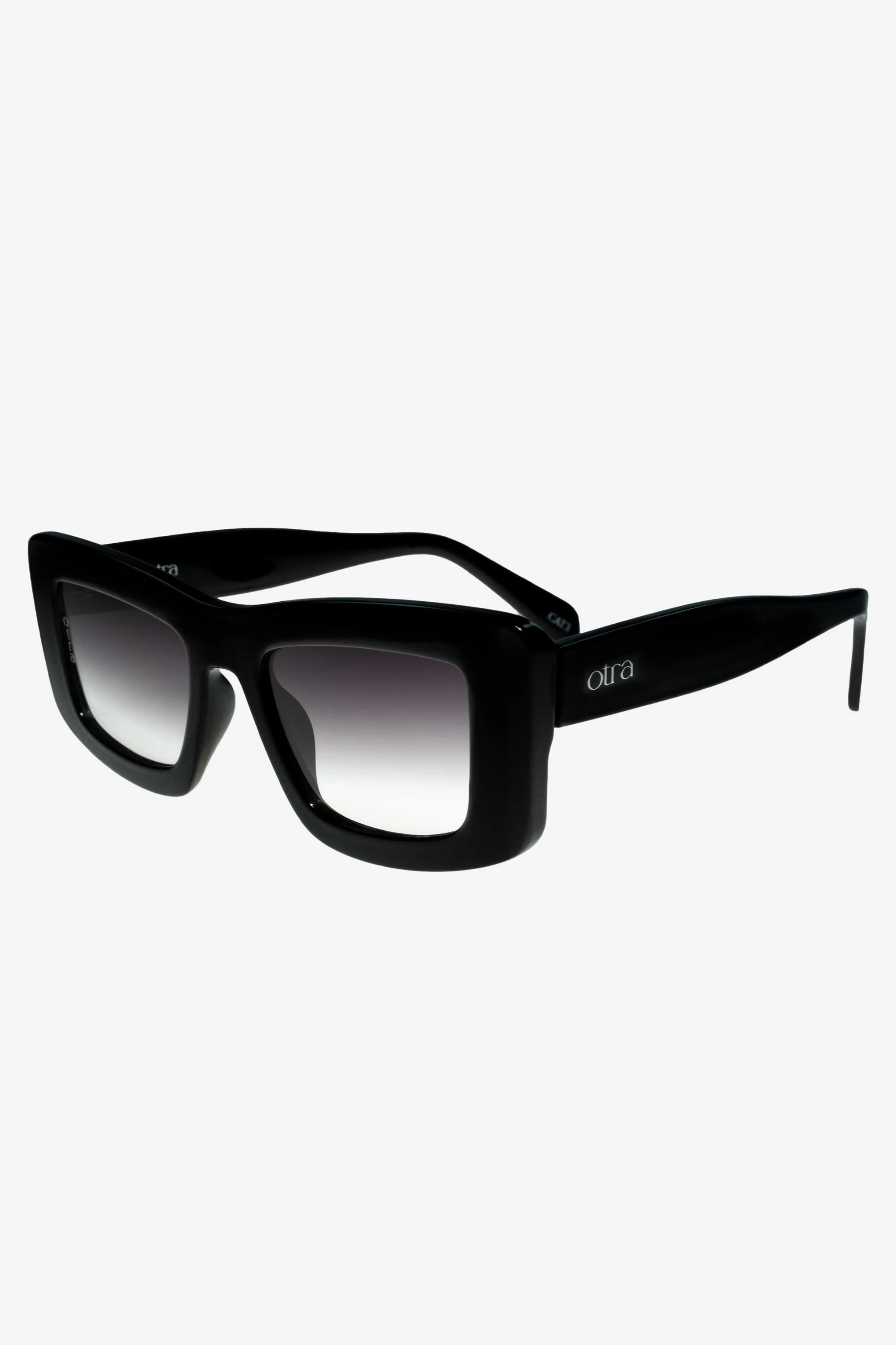 Marsha | Otra Black Thick Cat Eye Sunglasses sold by Club L London product image thumbnail 3