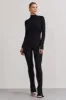 Elevated | Black High-Neck Slim-Leg Jumpsuit With Long Sleeves sold by Club L London
