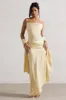 Lush | Lemon Satin Shawl sold by Club L London