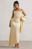 Lush | Lemon Satin Shawl sold by Club L London