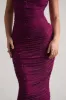 Astro | Dark Pink Embellished Bandeau Midi Dress sold by Club L London