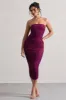 Astro | Dark Pink Embellished Bandeau Midi Dress sold by Club L London