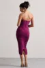 Astro | Dark Pink Embellished Bandeau Midi Dress sold by Club L London