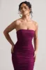 Astro | Dark Pink Embellished Bandeau Midi Dress sold by Club L London