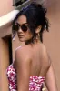 Junior | Otra Gold Small Rectangular Vintage Style Sunglasses sold by Club L London