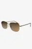 Junior | Otra Gold Small Rectangular Vintage Style Sunglasses sold by Club L London