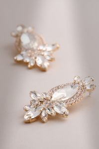 Annalisa | Gold Crystal Drop Earrings sold by Club L London