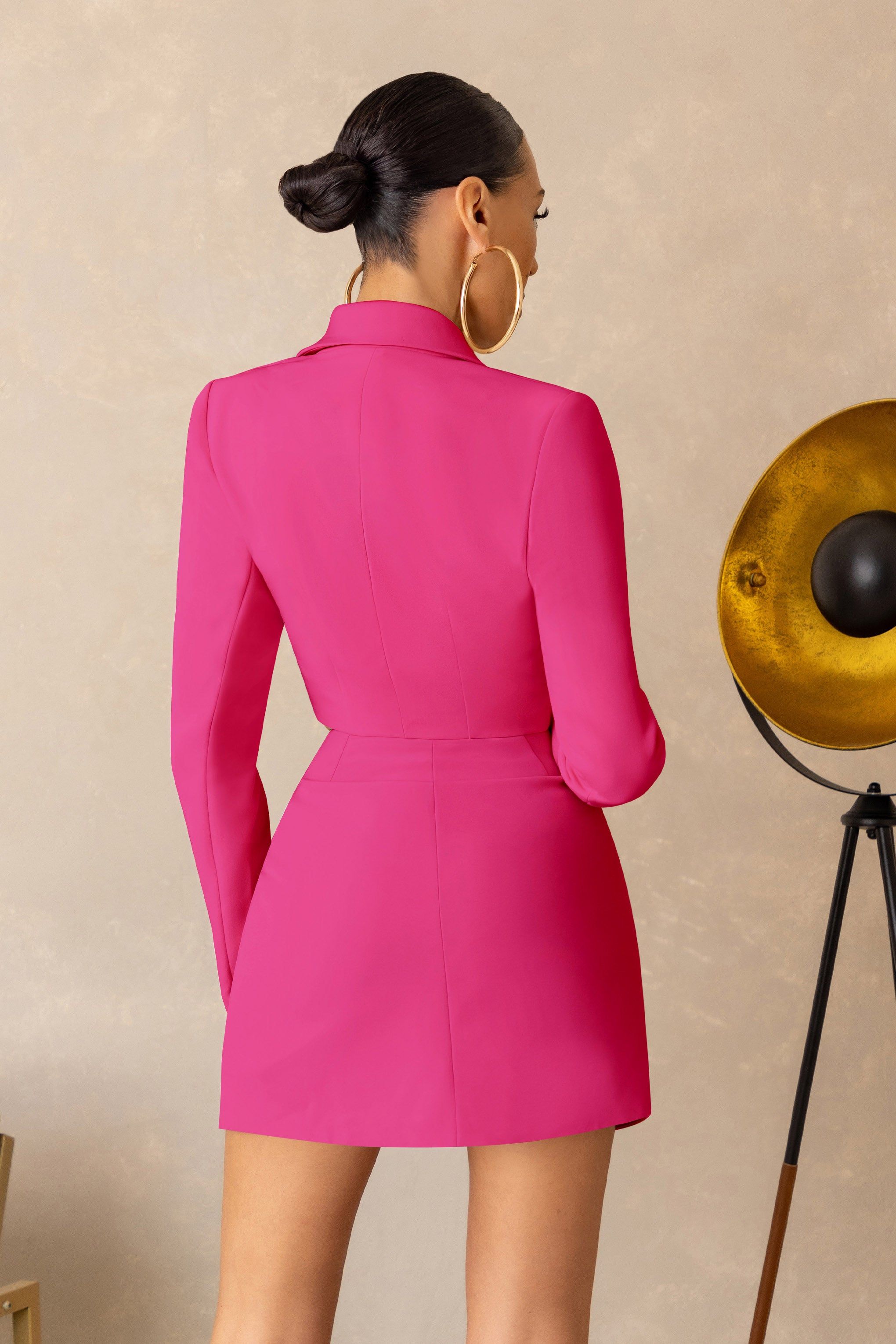 Investment | Hot Pink Crop Blazer sold by Club L London product image thumbnail 2