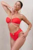 Rises | Red High Waisted Bikini Bottoms sold by Club L London