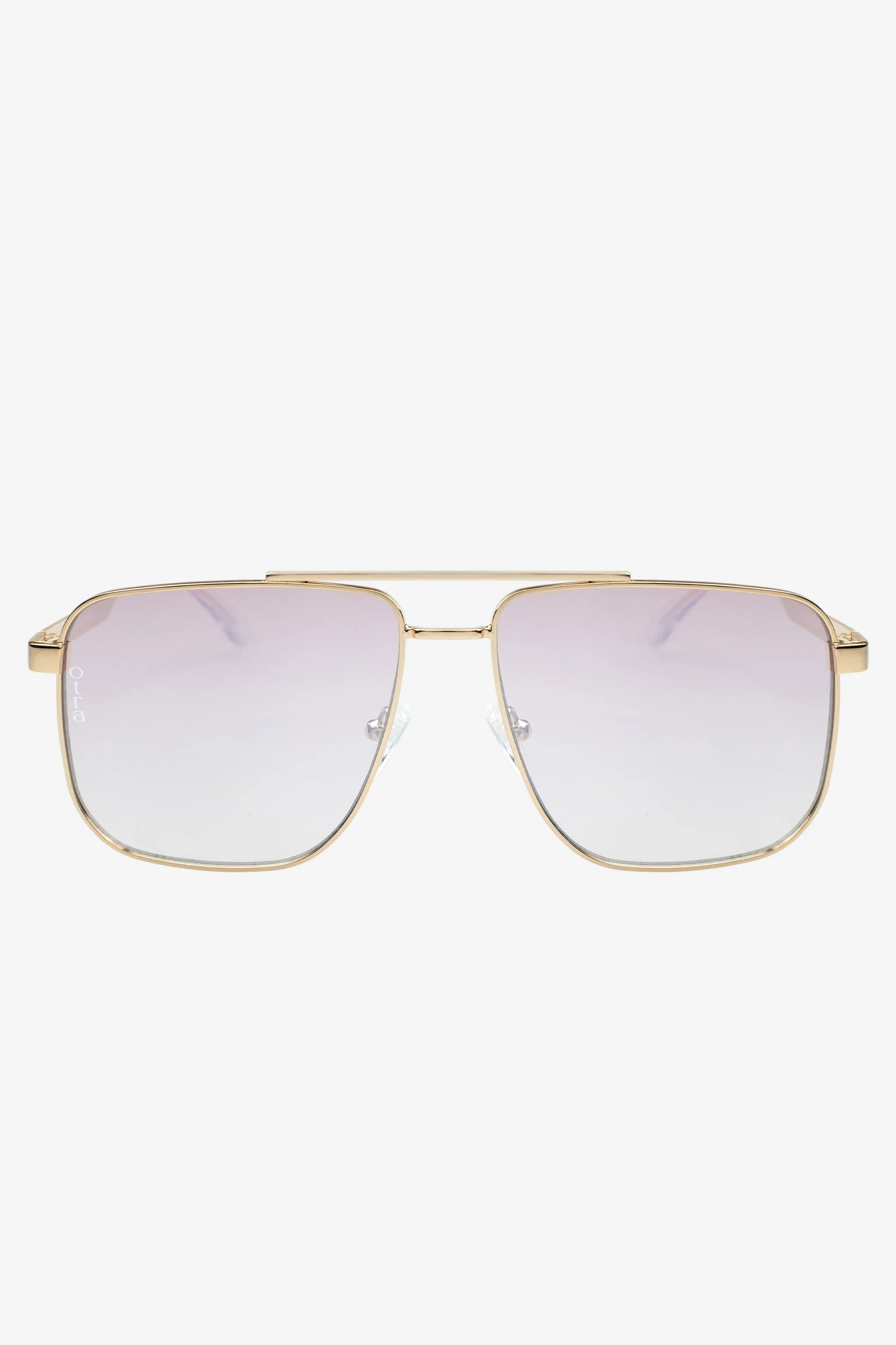 Sorrento | Otra Gold Oversized Pink Tinted Sunglasses sold by Club L London product image thumbnail 3
