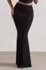 Neve | Black Gathered Maxi Skirt sold by Club L London