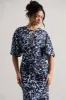 Elidy | Animal Print Ruched Flutter-Sleeve Cut-Out Maxi Dress sold by Club L London