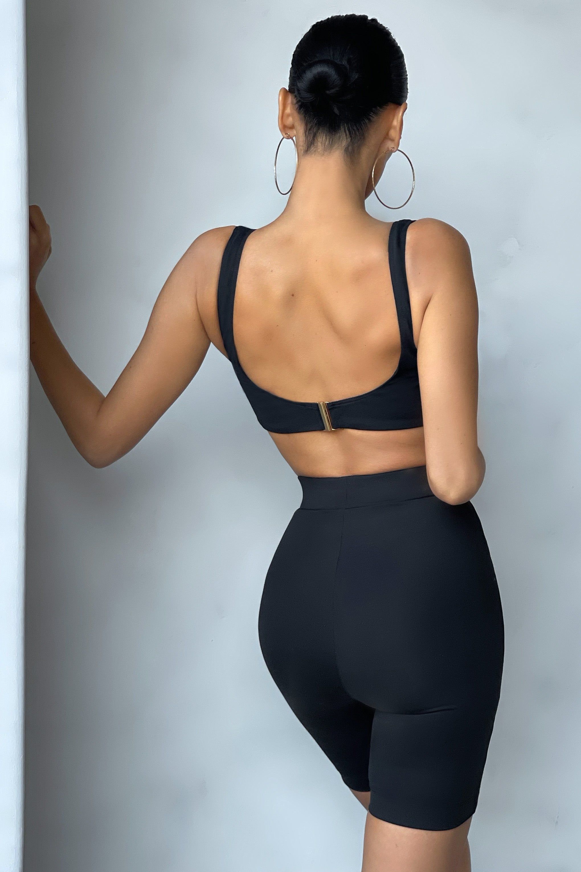 Under Pinning | Black Balcony Bralette Crop Top sold by Club L London product image thumbnail 3