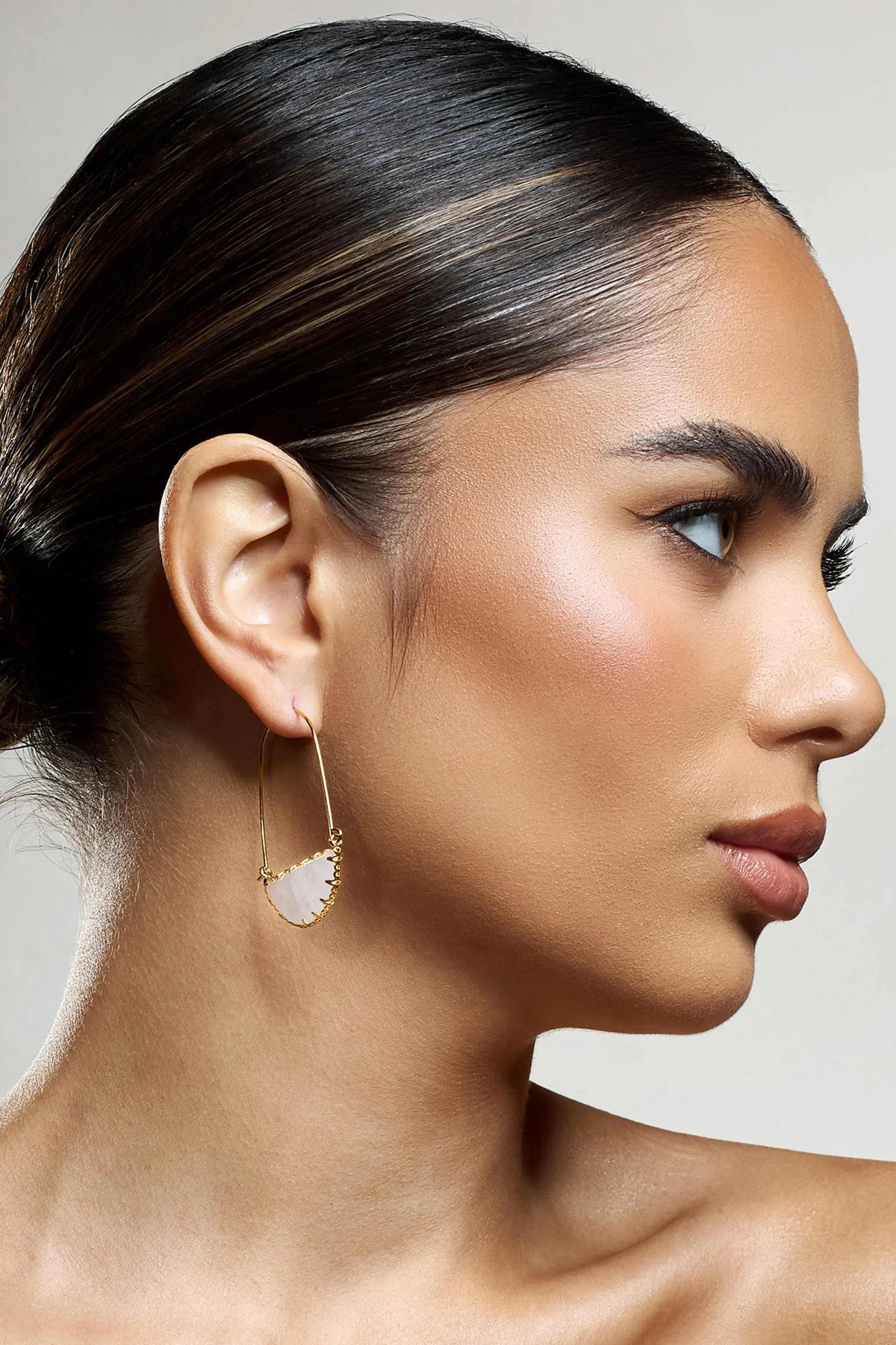 Hettie | Clear Crystal Statement Earrings sold by Club L London product image thumbnail 3