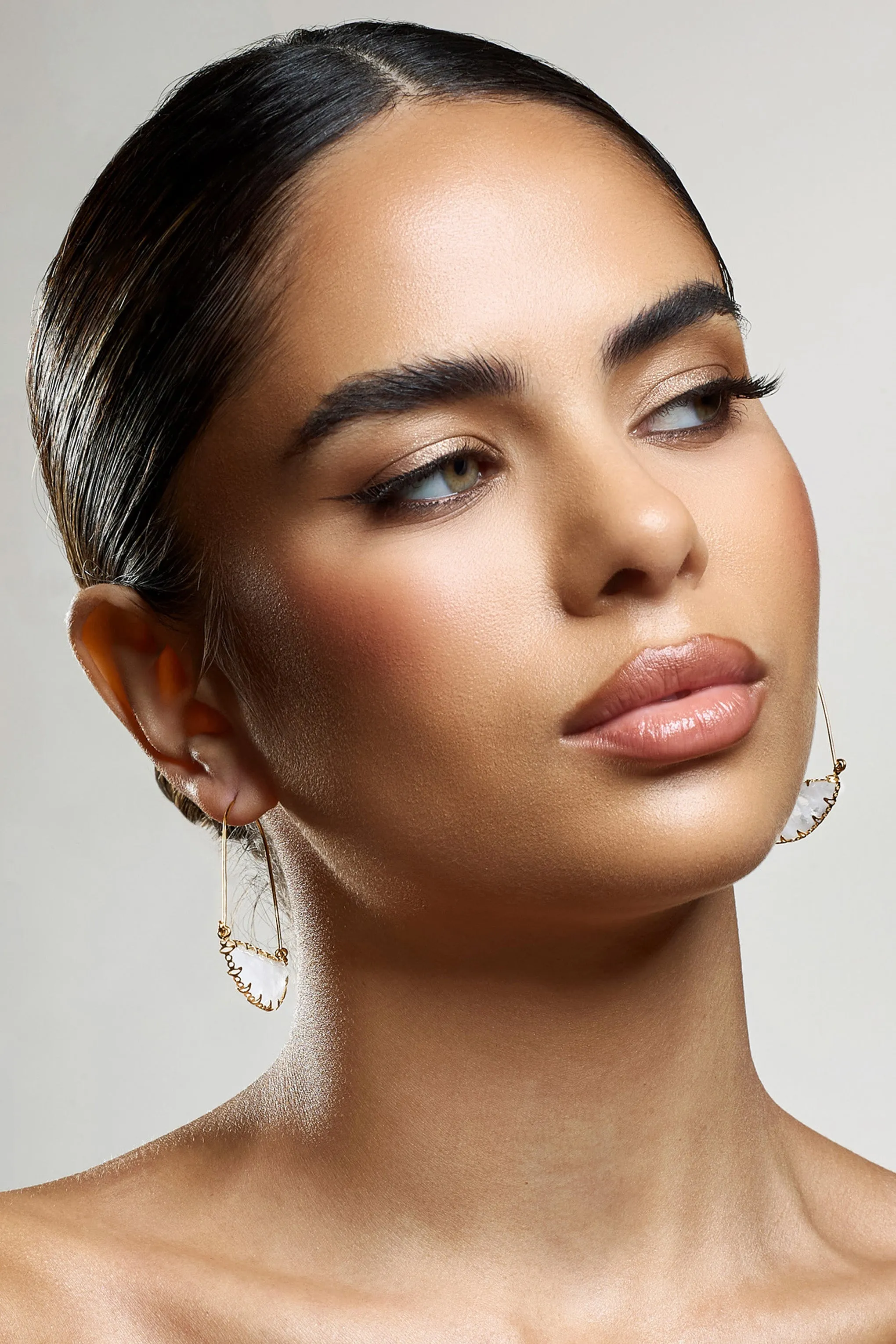 Hettie | Clear Crystal Statement Earrings sold by Club L London product image thumbnail 2