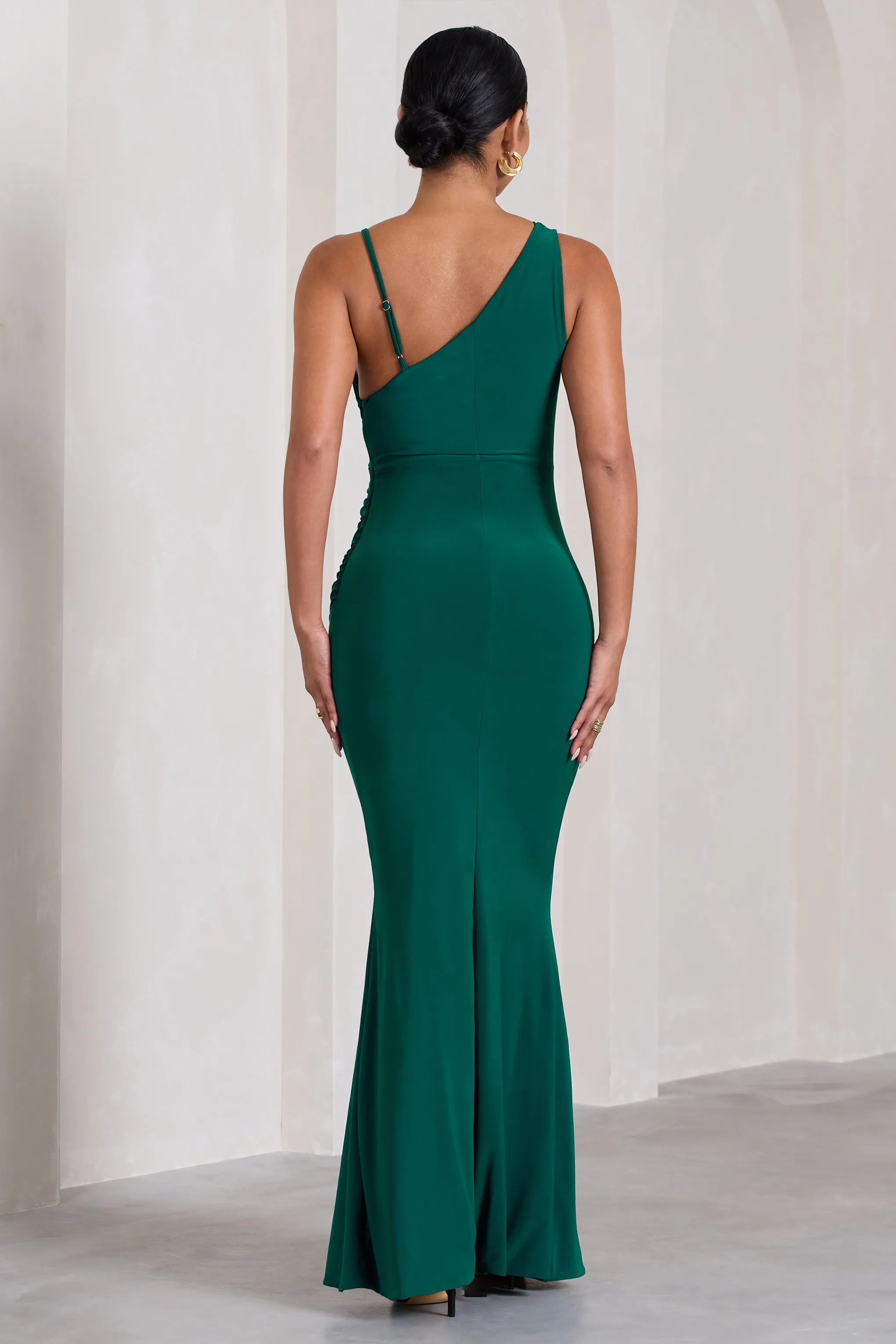 Phantasy | Bottle Green Maternity Cowl Neck Maxi Dress sold by Club L London product image thumbnail 2
