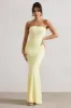 Ceremony | Lemon Bandeau  Maxi Dress sold by Club L London
